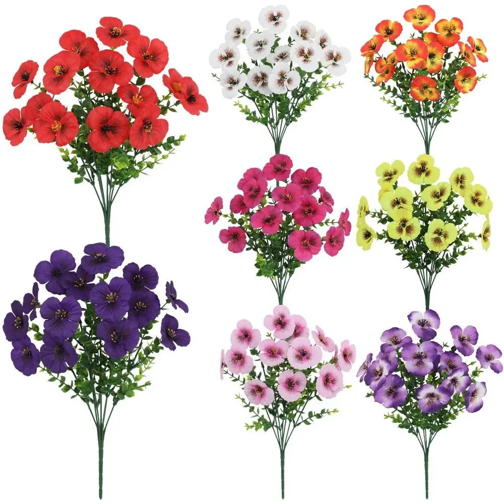 Plastic Artificial Pansy Flowers 7 Fork Flowers Bundle Fake Flowers Eucalyptus Leaves No Fade UV Resistant Flowers Wedding Party
Plastic Artificial Pansy Flowers 7 Fork Flowers Bundle Fake Flowers Eucalyptus Leaves No Fade UV Resistant Flowers Wedding Party