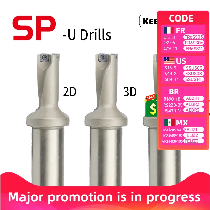 SP Drill Drills Metal Drill Indexable Series 2D 3D 4D 29mm-195mm Mechanical Lathe Suitable SPMG/SPGT Blade CNC Bit Set
SP Drill Drills Metal Drill Indexable Series 2D 3D 4D 29mm-195mm Mechanical Lathe Suitable SPMG/SPGT Blade CNC Bit Set