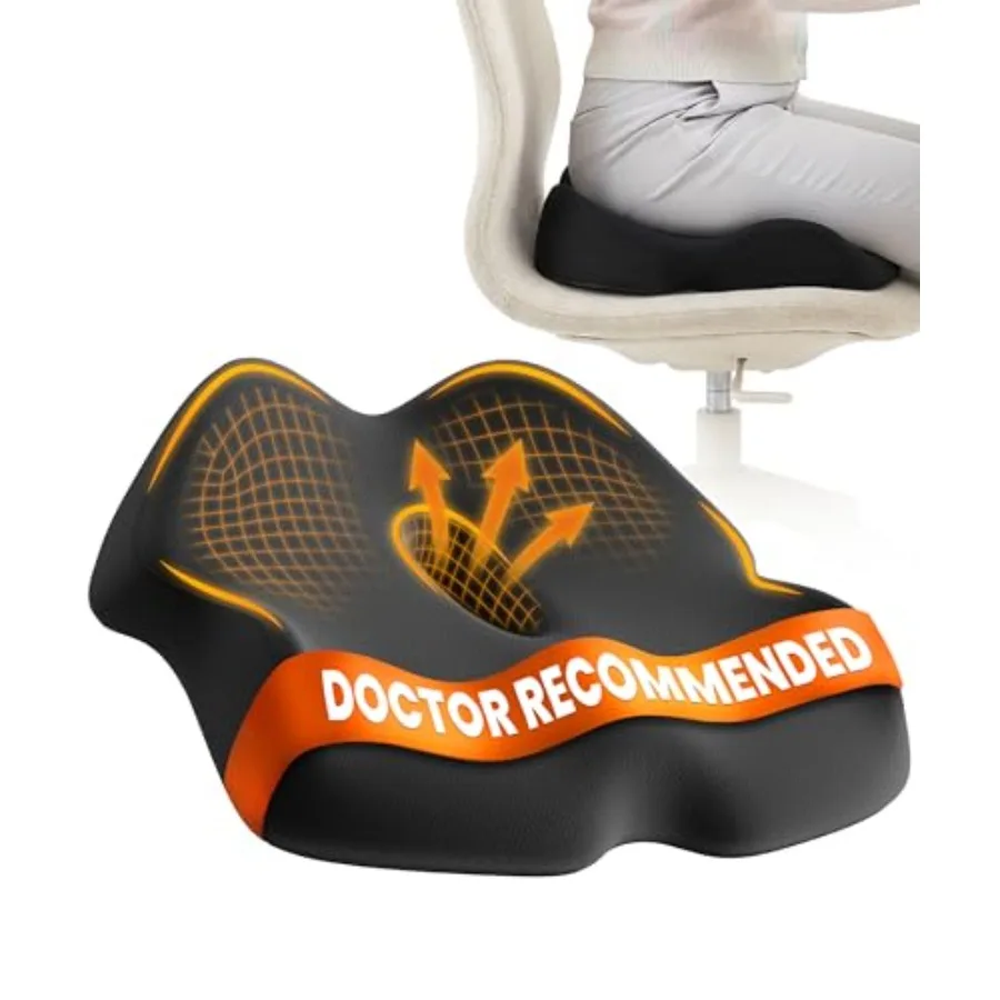 Doctor Recommended Memory Foam Seat Cushion for Office Chairs and Car - Ergonomic Office Desk Accessories - Cushions for Tailbo
Doctor Recommended Memory Foam Seat Cushion for Office Chairs and Car - Ergonomic Office Desk Accessories - Cushions for Tailbo