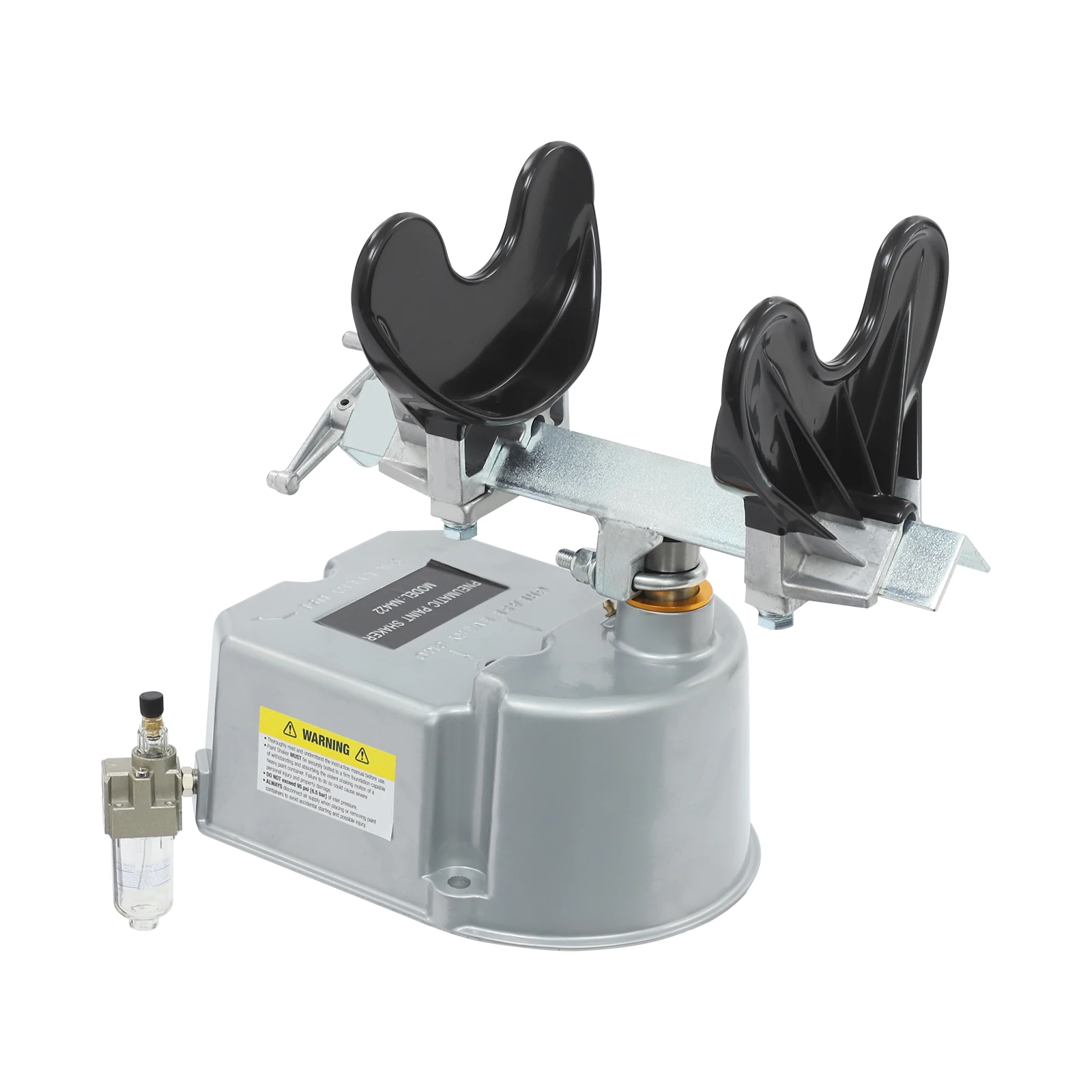 Pneumatic Paint Shaker 700RPM High Speed Air Powered Mixer 1-5L 33.8-169oz Adjustable Clamp 3.15-7.87 Inches Sturdy Aluminum Alloy Machine 15 Minutes per Bucket for Auto Body Shop Home Improvement Art Studio Nail Salon Industrial Use
Pneumatic Paint Shaker 700RPM High Speed Air Powered Mixer 1-5L 33.8-169oz Adjustable Clamp 3.15-7.87 Inches Sturdy Aluminum Alloy Machine 15 Minutes per Bucket for Auto Body Shop Home Improvement Art Studio Nail Salon Industrial Use