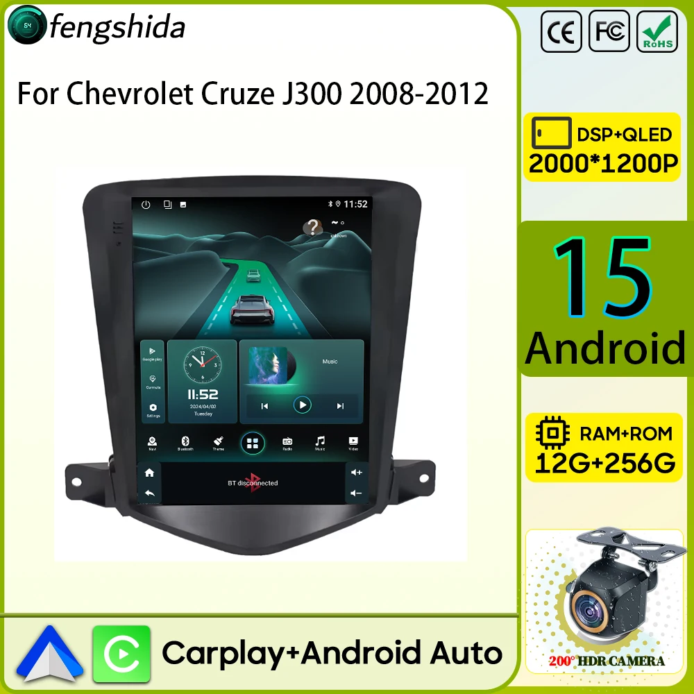 Автомобильный радиоприемник Carplay 9,7 дюйма для Chevrolet Cruze J300 2008-2012 навигация GPS Android авто дисплей 5G Wi-Fi без 2din Unit Cam Video
Автомобильный радиоприемник Carplay 9,7 дюйма для Chevrolet Cruze J300 2008-2012 навигация GPS Android авто дисплей 5G Wi-Fi без 2din Unit Cam Video