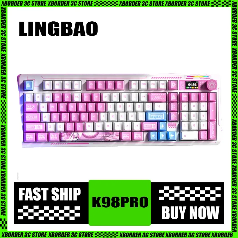 LINGBAO K98 Pro Mechanical Keyboard 3 Mode Wireless Bluetooth Customized Mechanical Keyboard Gaming Office High Appearance
LINGBAO K98 Pro Mechanical Keyboard 3 Mode Wireless Bluetooth Customized Mechanical Keyboard Gaming Office High Appearance