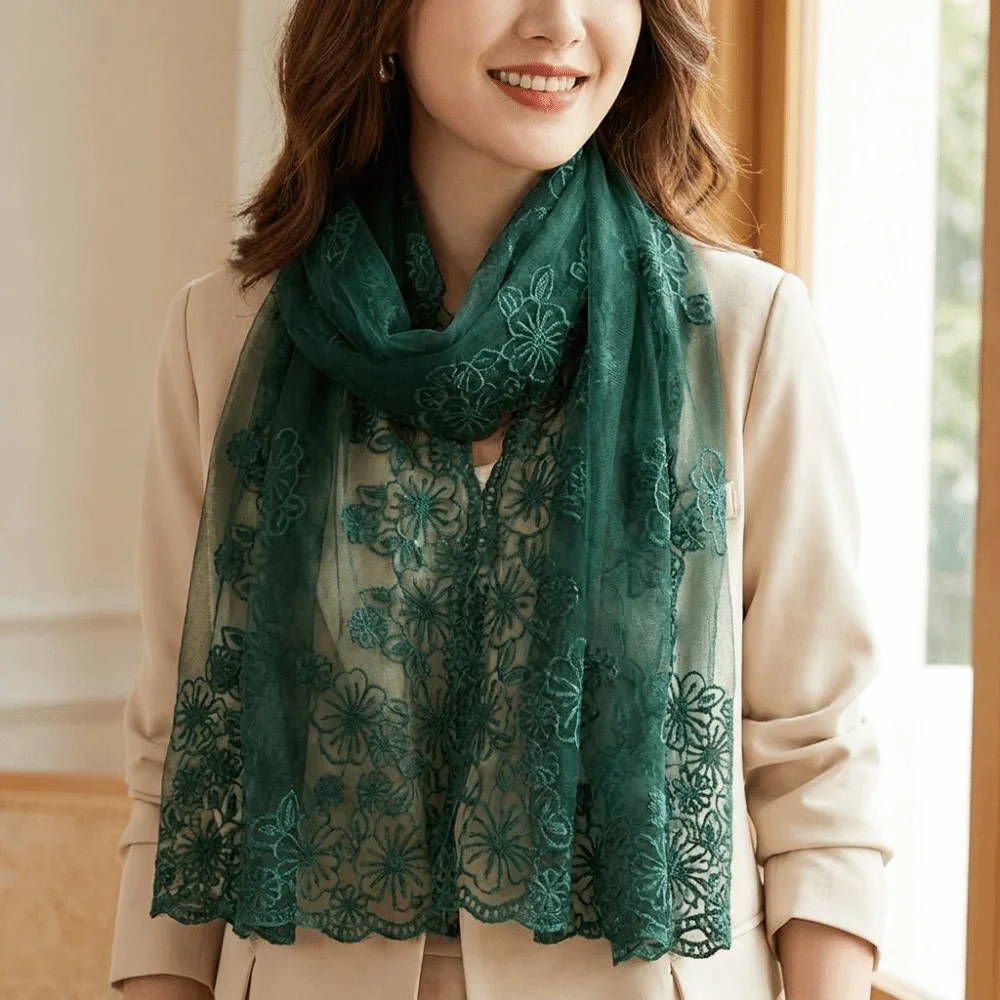 Literary Elegant Lace Scarf Retro Style Literary Headscarf Thin Long Thin Korean Version Scarf Korean Fashion
Literary Elegant Lace Scarf Retro Style Literary Headscarf Thin Long Thin Korean Version Scarf Korean Fashion
