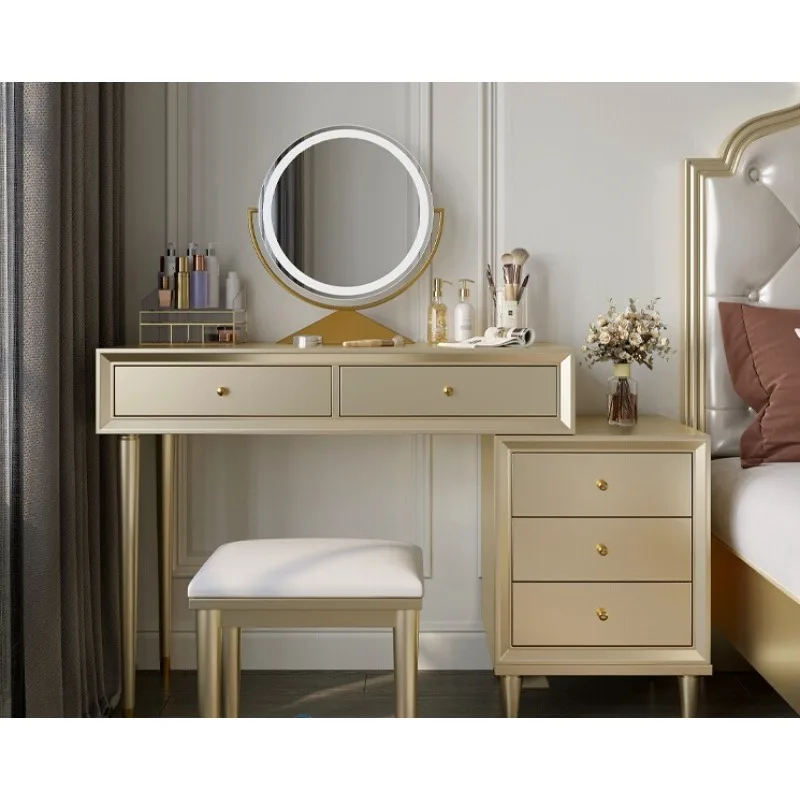 Light luxury solid wood Makeup table with cabinet bedroom bedside dresser simple integrated dressing table furniture
Light luxury solid wood Makeup table with cabinet bedroom bedside dresser simple integrated dressing table furniture