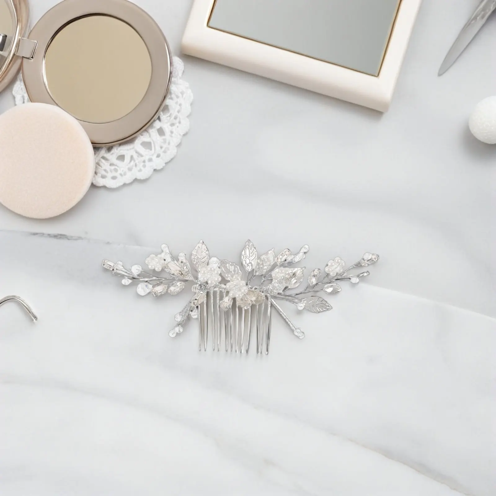2Pcs Wedding Hair Accessories Silver Leaf Faux Pearl Crystal Bridal Hair Comb Elegant Updo Hairpiece for Bride
2Pcs Wedding Hair Accessories Silver Leaf Faux Pearl Crystal Bridal Hair Comb Elegant Updo Hairpiece for Bride