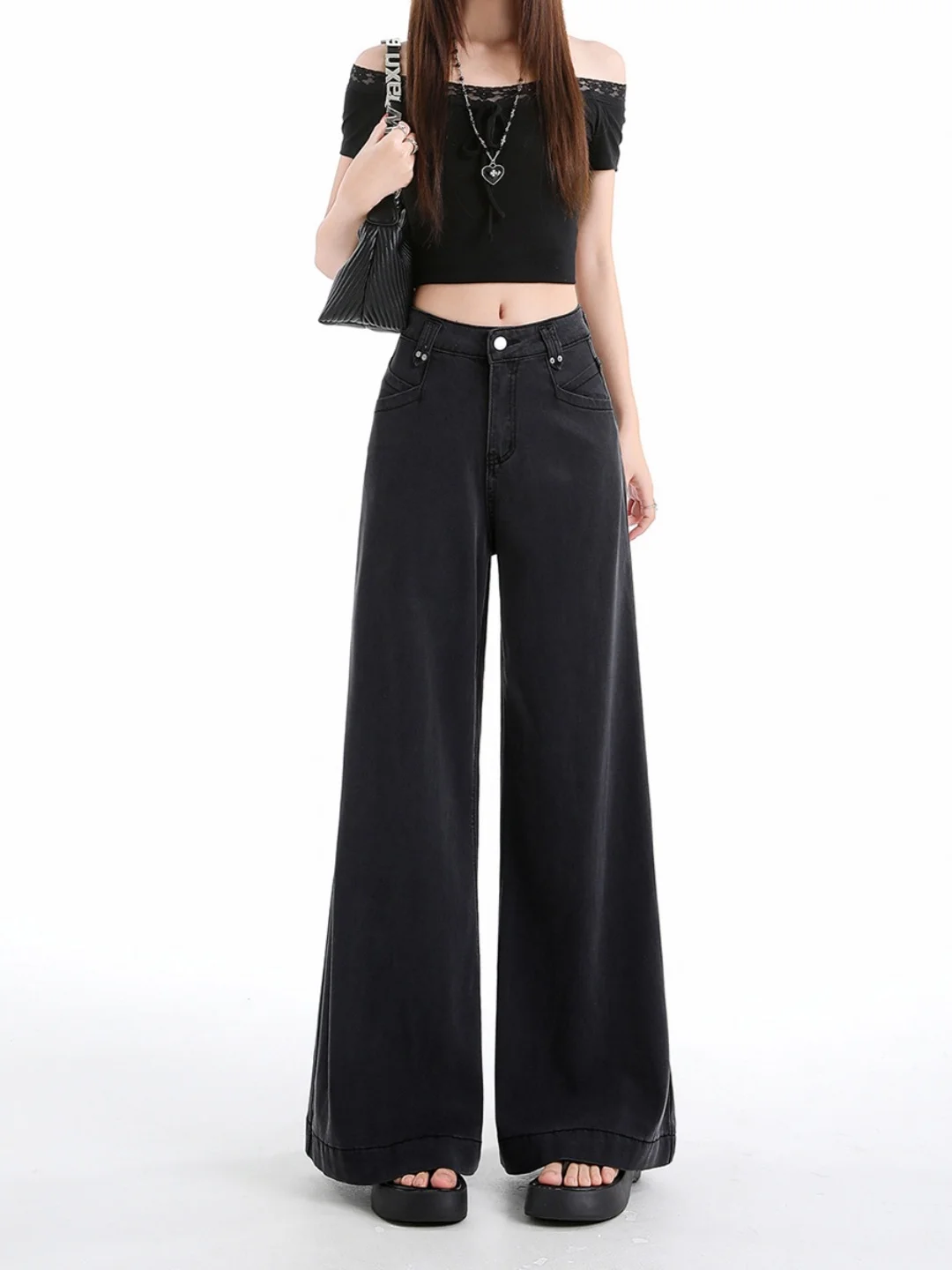 Summer Thin Soft Silk Wide Leg Loose Fit Slimming Denim Jeans High Waist Pocket Detail Comfortable High Quality Women's Jeans
Summer Thin Soft Silk Wide Leg Loose Fit Slimming Denim Jeans High Waist Pocket Detail Comfortable High Quality Women's Jeans