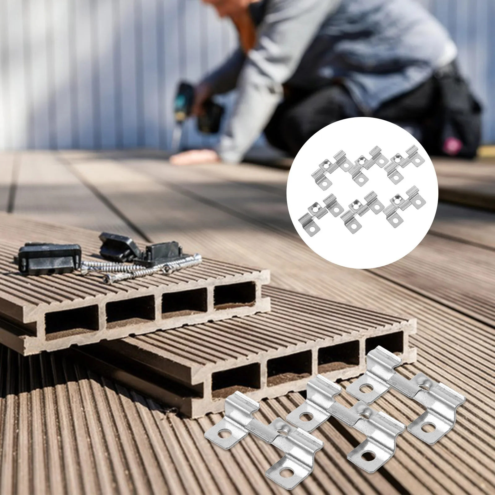 100Pcs Stainless Steel Decking Board Clip Small Deck Fasteners Hidden Spacer Fastener for Deck Boards Decking Board Clip
100Pcs Stainless Steel Decking Board Clip Small Deck Fasteners Hidden Spacer Fastener for Deck Boards Decking Board Clip