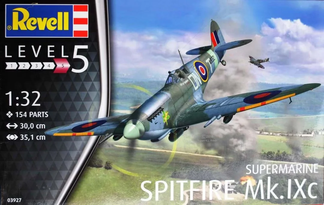 Комплект масштабной модели самолета Revell 03927, 1/32 Supermarine Spitfire Mk. IXc
Комплект масштабной модели самолета Revell 03927, 1/32 Supermarine Spitfire Mk. IXc