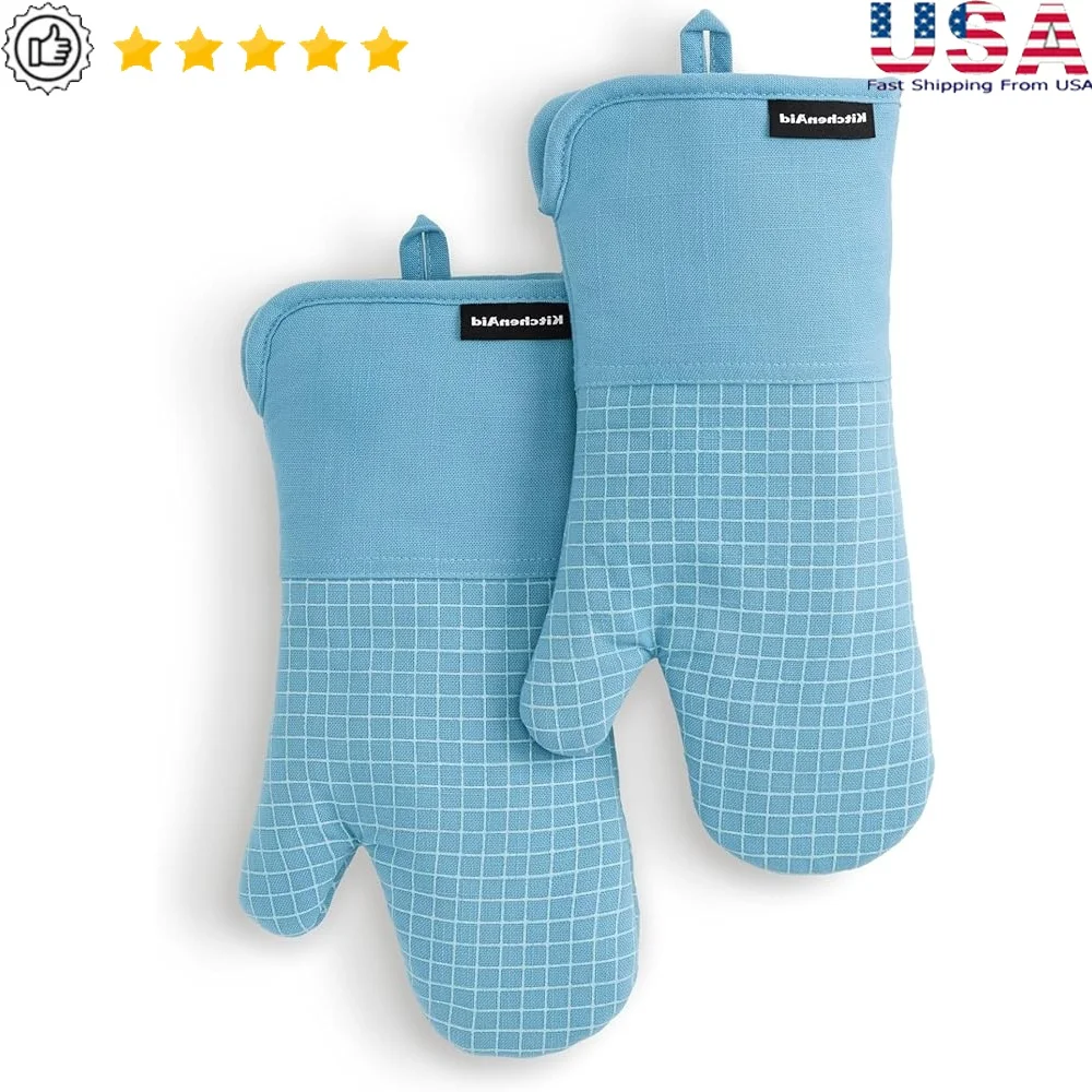 Heat Resistant Oven Mitts 2-Pack Set Silicone Grip Flexible Cotton Lining Durable Magnetic Cuff Easy Care Kitchen Cooking Decor
Heat Resistant Oven Mitts 2-Pack Set Silicone Grip Flexible Cotton Lining Durable Magnetic Cuff Easy Care Kitchen Cooking Decor