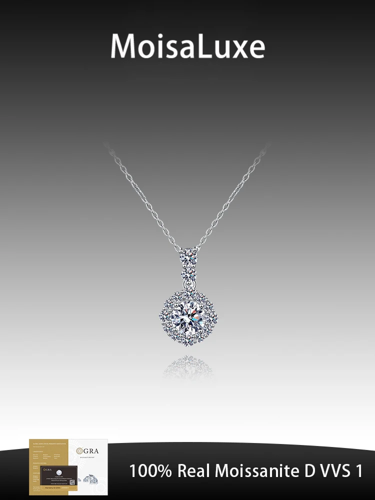 Официальный магазин MoisaLuxe GRA Moissanite Plata из стерлингового серебра 925 пробы, женская круглая сумка с подвеской, ожерелье для женщин, ювелирные изделия, подарок на день
Официальный магазин MoisaLuxe GRA Moissanite Plata из стерлингового серебра 925 пробы, женская круглая сумка с подвеской, ожерелье для женщин, ювелирные изделия, подарок на день