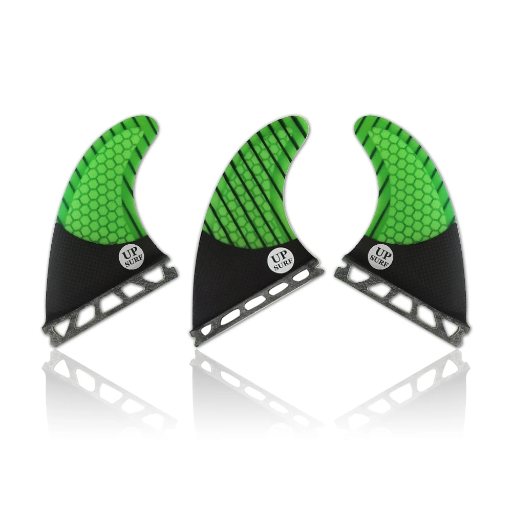 UPSURF FUTURE Fins Large Single Tabs Fin Surfboard Fin Honeycomb Fiberglass Quilhas Paddle Accessories Tri-fin Set Green Color
UPSURF FUTURE Fins Large Single Tabs Fin Surfboard Fin Honeycomb Fiberglass Quilhas Paddle Accessories Tri-fin Set Green Color