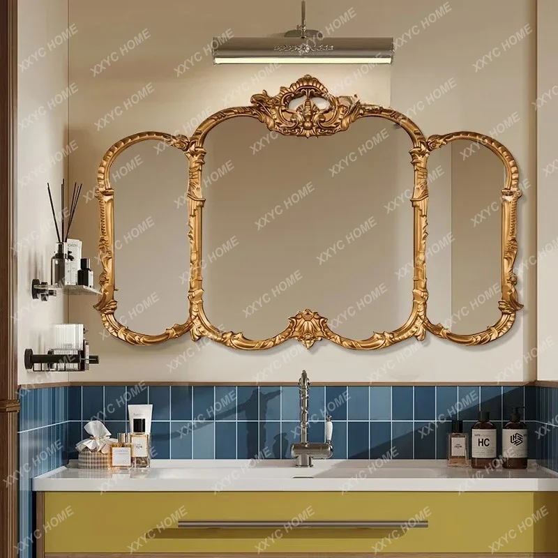 X40 High End Fashion Art French Retro Wall-mounted Bathroom Mirror Vanity Mirror Desktop Tri-fold Mirror Special-shaped
X40 High End Fashion Art French Retro Wall-mounted Bathroom Mirror Vanity Mirror Desktop Tri-fold Mirror Special-shaped