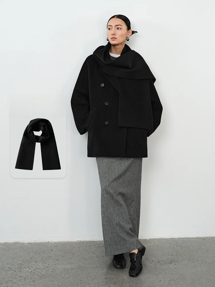 Пальто YOOOJI двустороннее шерстяное для женщин, осенне-зимнее, новое, с двубортными пуговицами, черное, для повседневной носки, простой стиль
Пальто YOOOJI двустороннее шерстяное для женщин, осенне-зимнее, новое, с двубортными пуговицами, черное, для повседневной носки, простой стиль