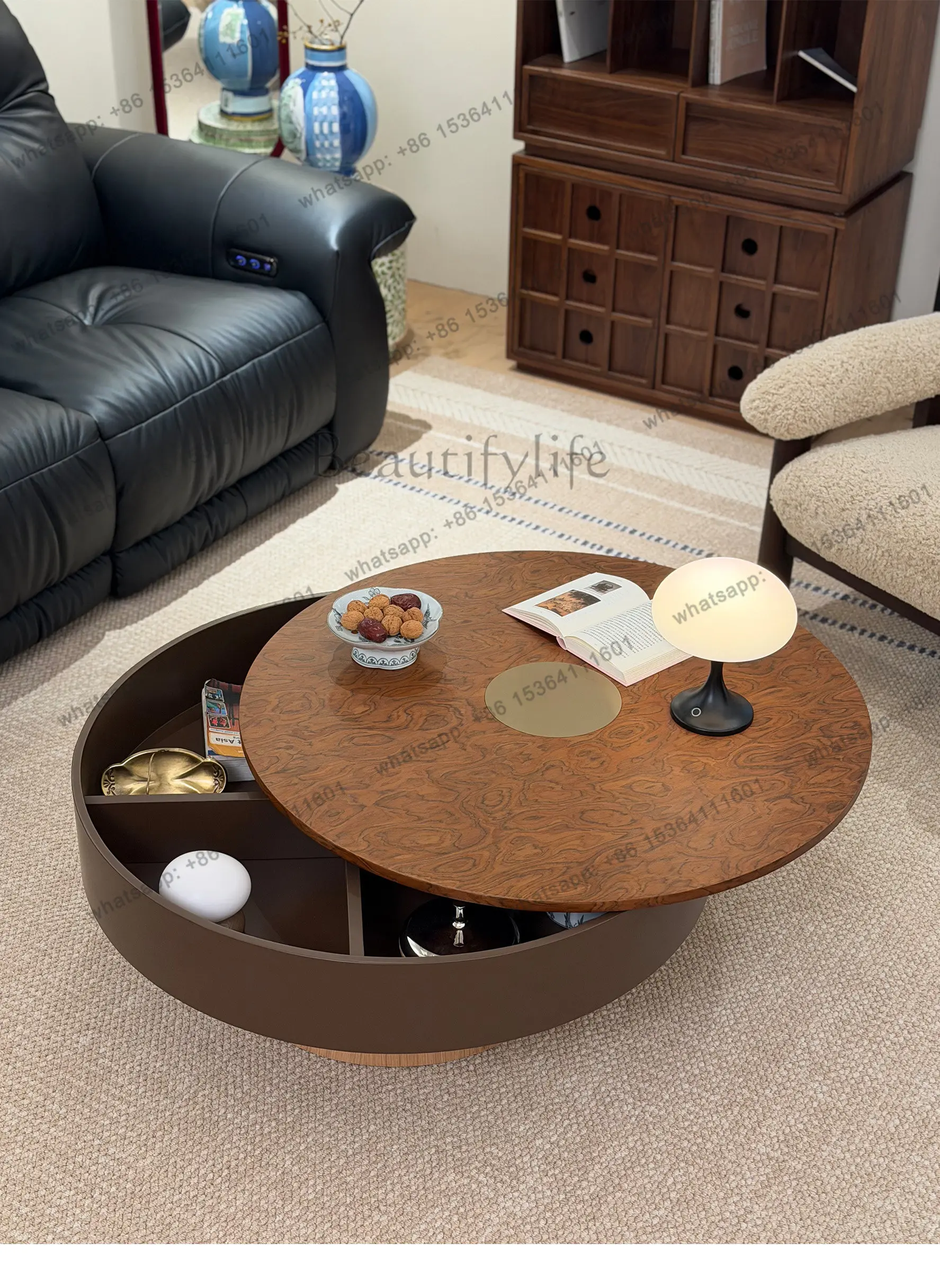 LD25 French medieval solid wood tea table living room tree tumor rotating storage coffee table
LD25 French medieval solid wood tea table living room tree tumor rotating storage coffee table