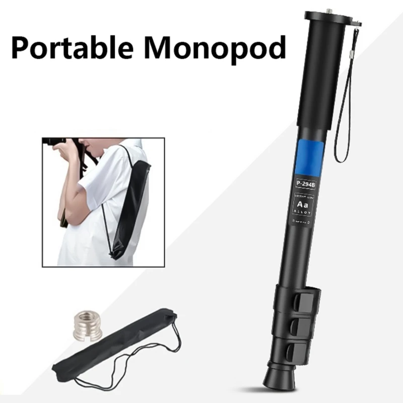 Camera Monopod Support 5kg Load Capacity with 1/4 to 3/8 Screw Adapters Aluminum for Multiple Devices K1KF
Camera Monopod Support 5kg Load Capacity with 1/4 to 3/8 Screw Adapters Aluminum for Multiple Devices K1KF