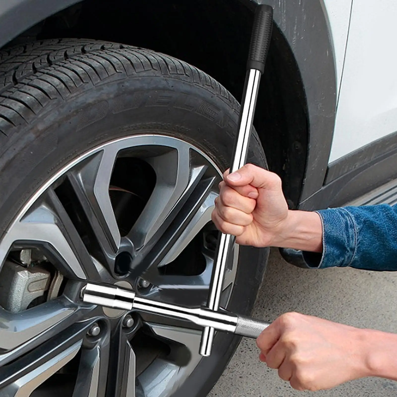 4 Way Tire Iron Lug Wrench Heavy-Duty Non-Slip Remover Detachable Extended Socket Wheel Tool Set 17mm 19mm 21mm 23mm
4 Way Tire Iron Lug Wrench Heavy-Duty Non-Slip Remover Detachable Extended Socket Wheel Tool Set 17mm 19mm 21mm 23mm