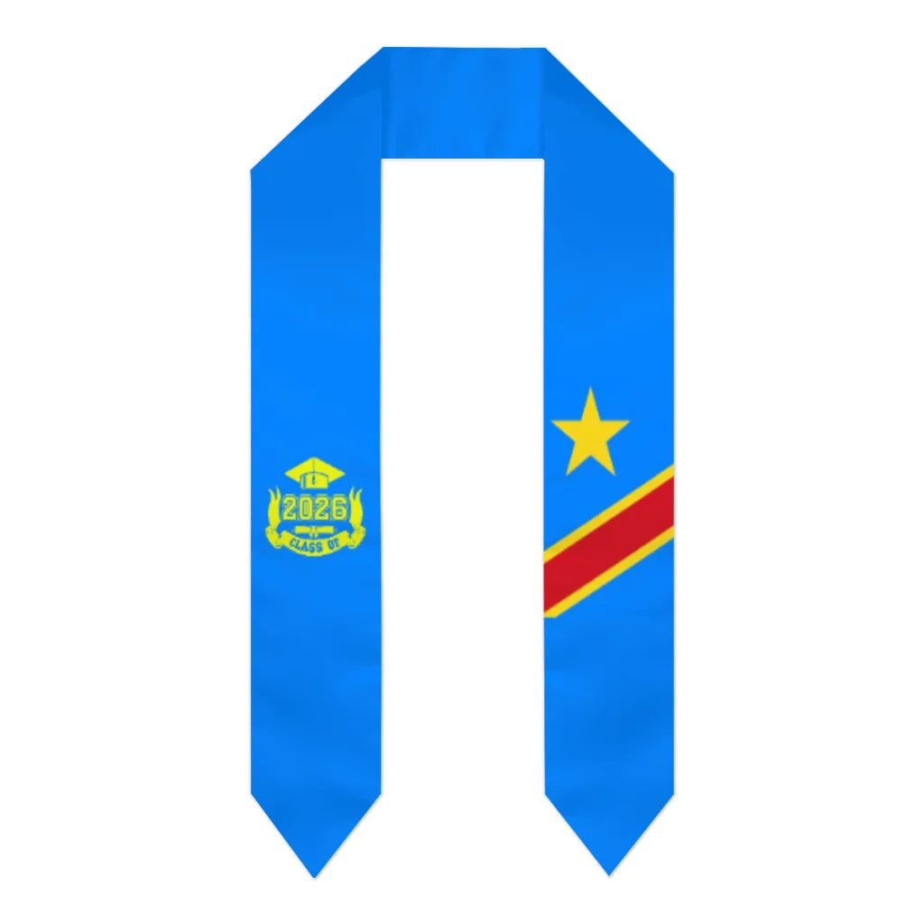 Class of 2026 Democratic Republic of Congo Flag Scarf Top Print Graduation Sash Stole International Study Abroad Adult Unisex
Class of 2026 Democratic Republic of Congo Flag Scarf Top Print Graduation Sash Stole International Study Abroad Adult Unisex