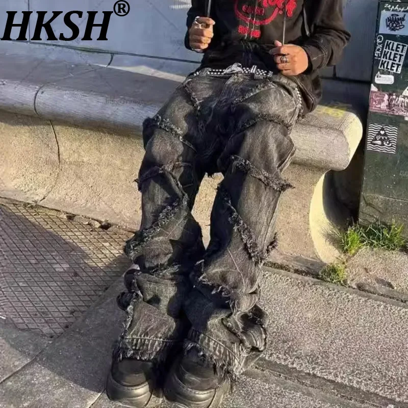 HKSH Осенние новые мужские темные лоскутные джинсовые брюки с надписью «Паутина» Джинсы High Street в стиле хип-хоп Свободные шикарные джинсы Ins HK10250
HKSH Осенние новые мужские темные лоскутные джинсовые брюки с надписью «Паутина» Джинсы High Street в стиле хип-хоп Свободные шикарные джинсы Ins HK10250