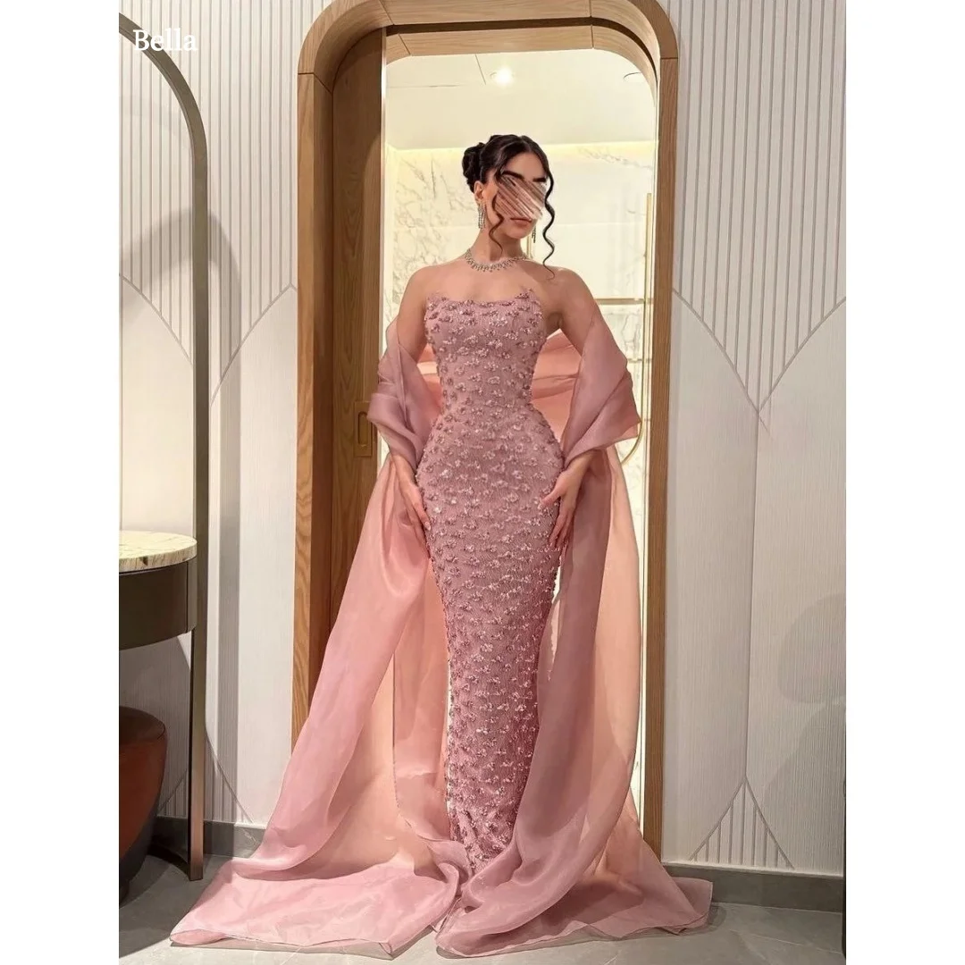 Вечернее платье Bella: розовое, без бретелек, с пайетками, фасон «русалка», со съемной накидкой из органзы, в пол, для выпускного вечера/вечеринки
Вечернее платье Bella: розовое, без бретелек, с пайетками, фасон «русалка», со съемной накидкой из органзы, в пол, для выпускного вечера/вечеринки