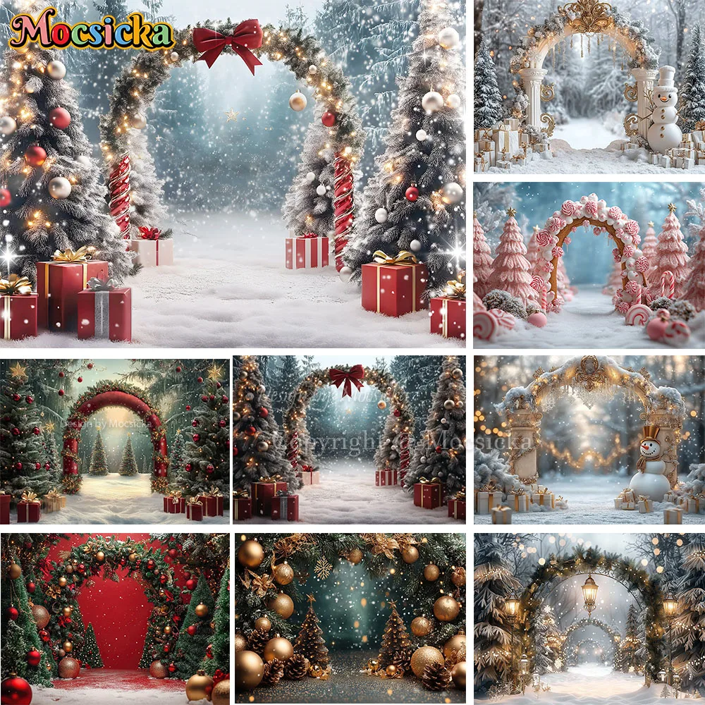 Mocsicka Christmas Photography Background Winter Wonderland Forest Arch Gift Snowy Backdrop Decor Kids Outdoor Xmas Photobooth
Mocsicka Christmas Photography Background Winter Wonderland Forest Arch Gift Snowy Backdrop Decor Kids Outdoor Xmas Photobooth