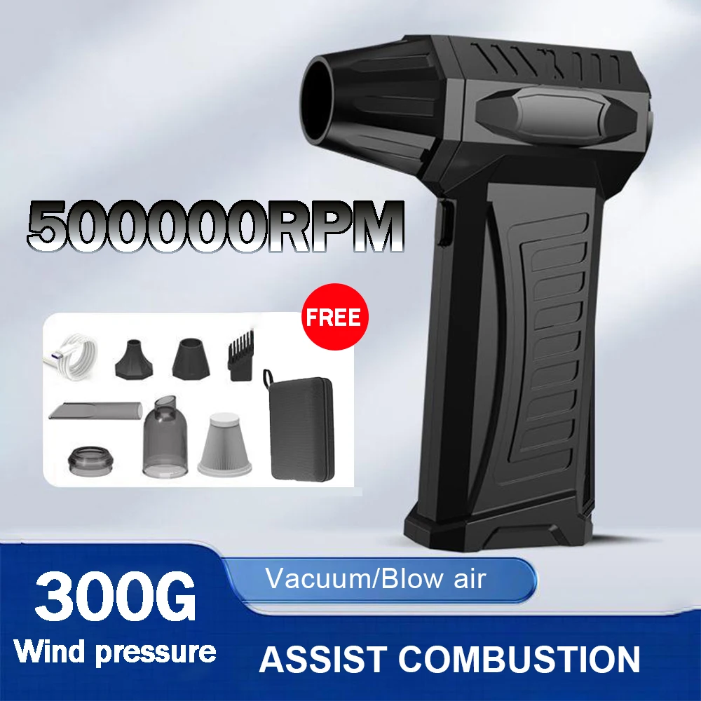 500000RPM Turbofan High Power Jet Fan Brushless Motor Variable Speed Dust Blower Cleaning Tool Air Duster Air Blower Handheld
500000RPM Turbofan High Power Jet Fan Brushless Motor Variable Speed Dust Blower Cleaning Tool Air Duster Air Blower Handheld