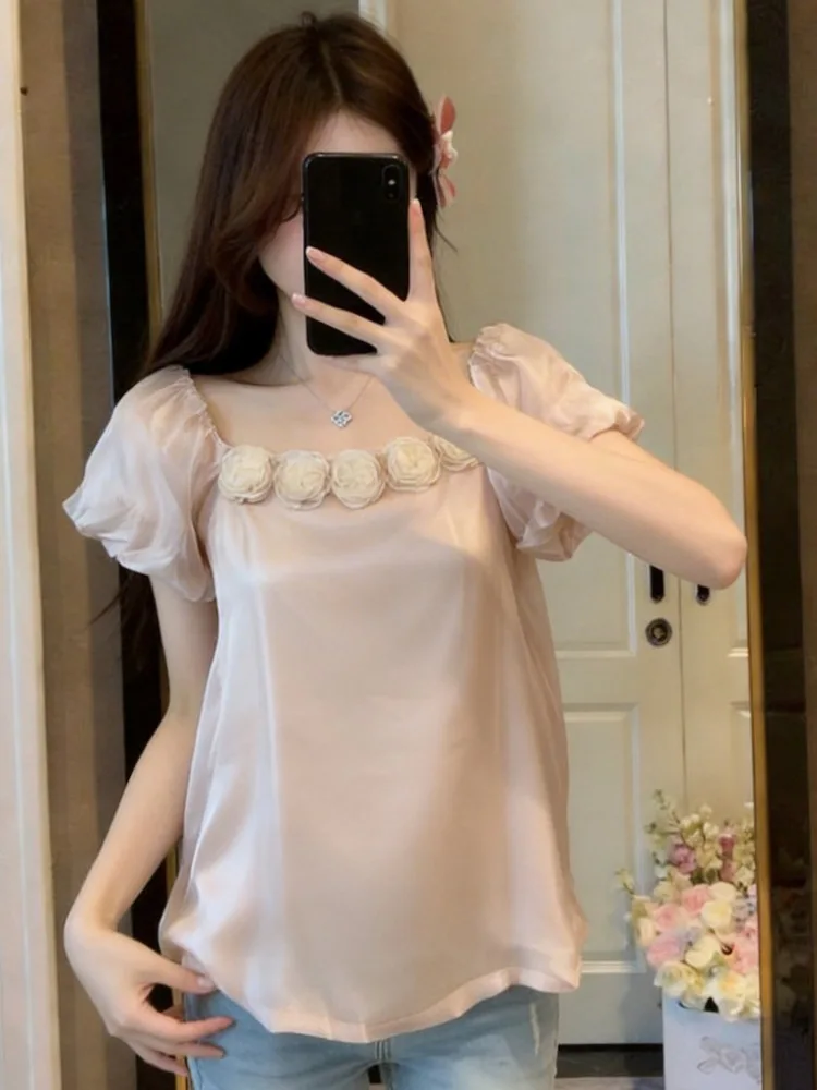 Sweet Style Shoulder Bared Bubble Sleeve Shirt Women's Summer New Fashion Doll Shirt Chiffon Short Top Loose Fit Citywalk
Sweet Style Shoulder Bared Bubble Sleeve Shirt Women's Summer New Fashion Doll Shirt Chiffon Short Top Loose Fit Citywalk
