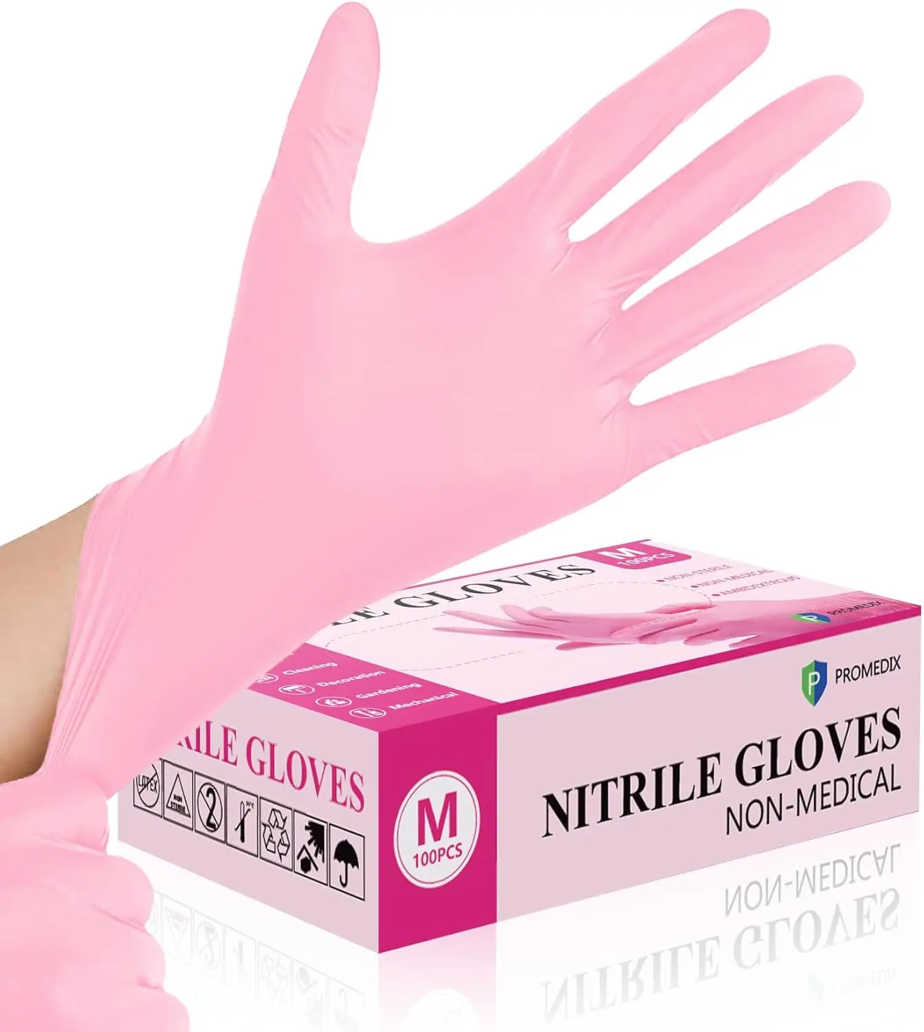 Nitrile Disposable Gloves 4mil, 100 Count, Latex Free, Powder Free, Food Safe for Cooking, Cleaning, Household
Nitrile Disposable Gloves 4mil, 100 Count, Latex Free, Powder Free, Food Safe for Cooking, Cleaning, Household