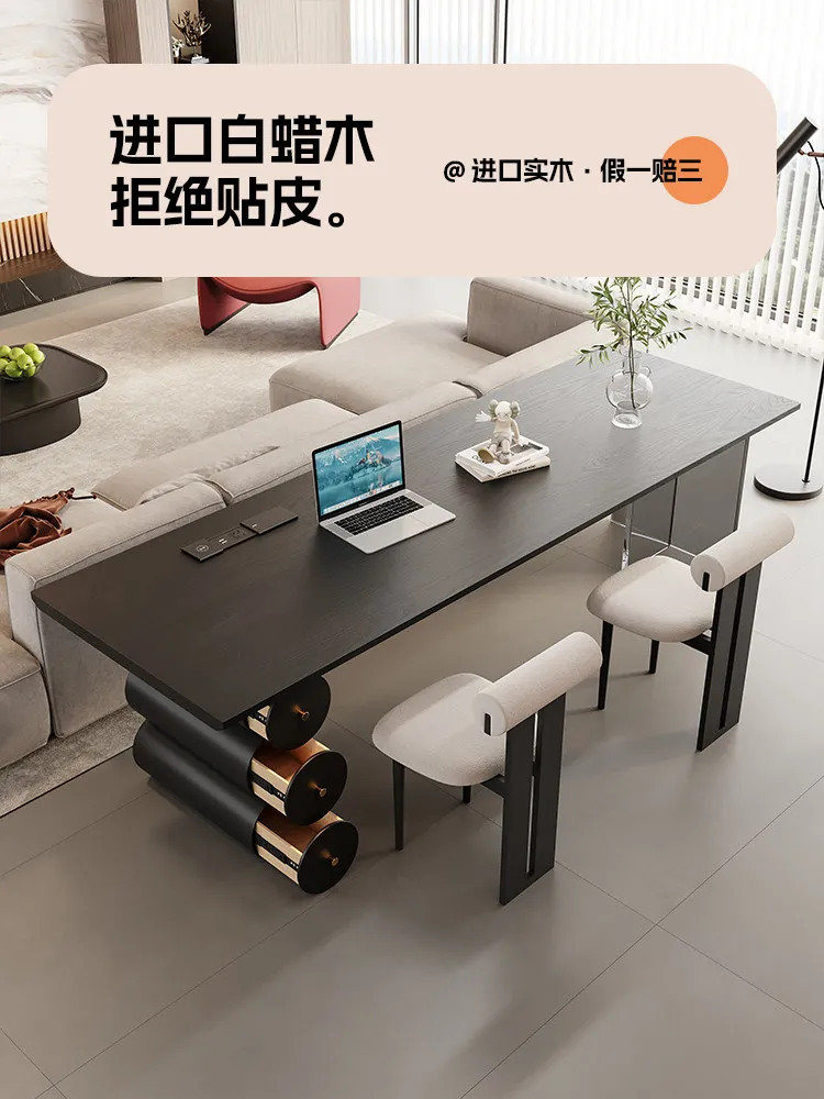 PYJ star drape black solid wood desk with drawers to the living room double horizontal hall sofa back long table
PYJ star drape black solid wood desk with drawers to the living room double horizontal hall sofa back long table