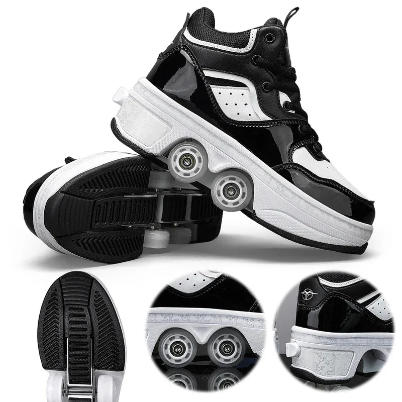 2 in 1 Skating Shoes 4 Wheels Fashion Sneaker with Wheels Breathable Kick for Kids Children
2 in 1 Skating Shoes 4 Wheels Fashion Sneaker with Wheels Breathable Kick for Kids Children