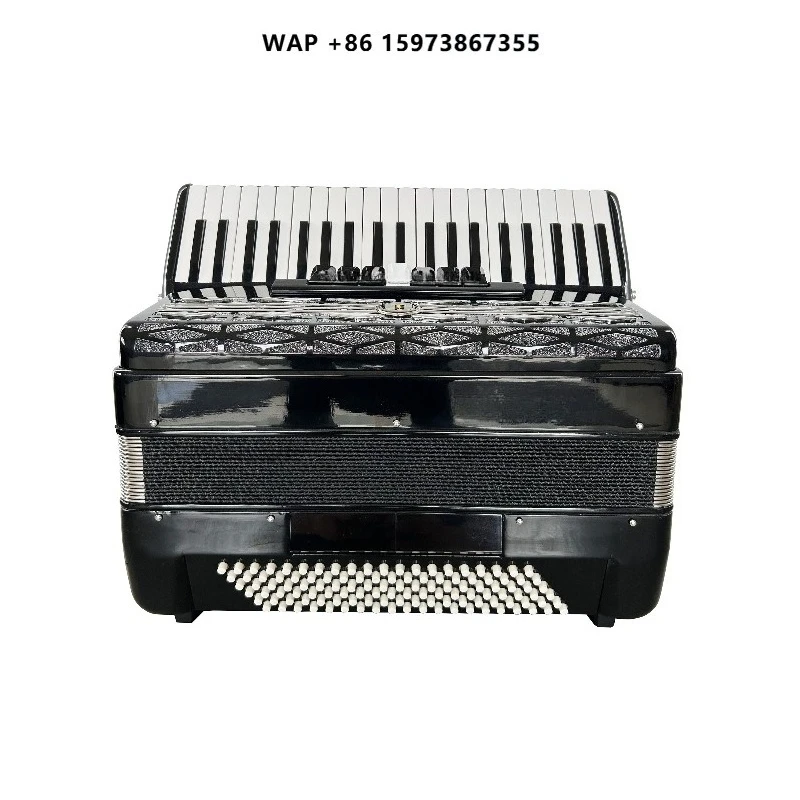 SEASOUND OEM 41-Key 120-Bass Chromatic Button Accordion 7+2 Registers Black Celluloid Wood Piano Keyboard Instrument JP2008
SEASOUND OEM 41-Key 120-Bass Chromatic Button Accordion 7+2 Registers Black Celluloid Wood Piano Keyboard Instrument JP2008