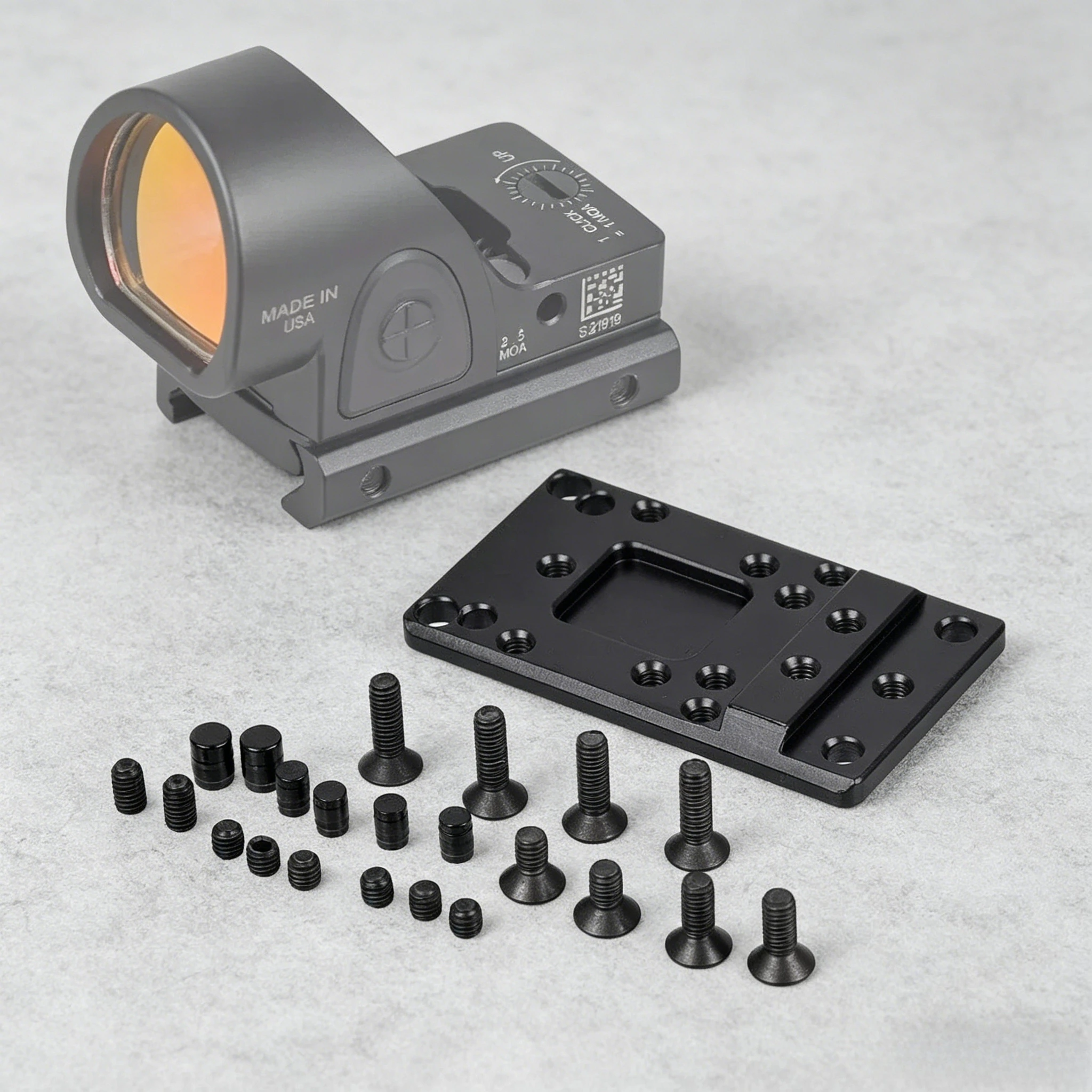 Tactical Universal Mount Plate Rear Sight Mount Plate Metal Fit SR RM Footprint Red Dot Reflex Sight Mount Plate
Tactical Universal Mount Plate Rear Sight Mount Plate Metal Fit SR RM Footprint Red Dot Reflex Sight Mount Plate