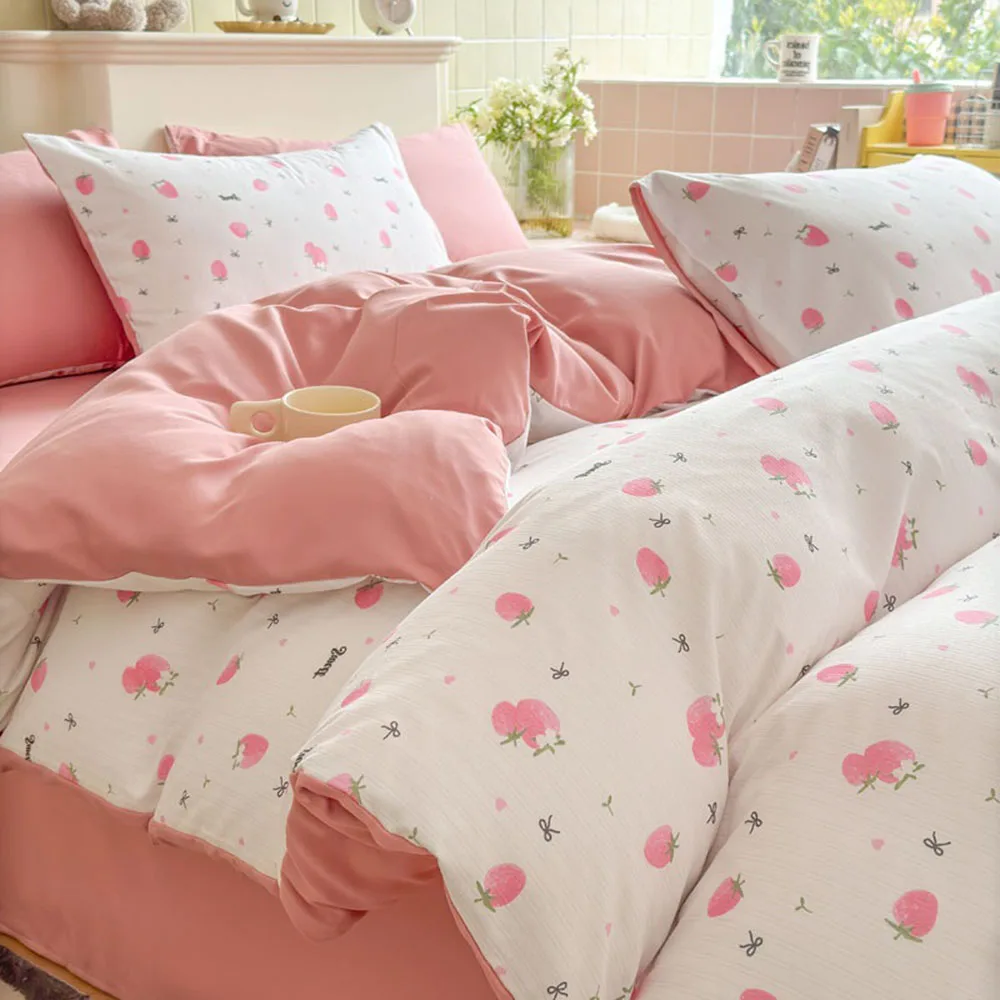 Beautiful Floral Big Leaves Duvet Cover Set, Pink Bedding for Girls - Includes Soft Bed Linen Sheet & Pillowcase
Beautiful Floral Big Leaves Duvet Cover Set, Pink Bedding for Girls - Includes Soft Bed Linen Sheet & Pillowcase