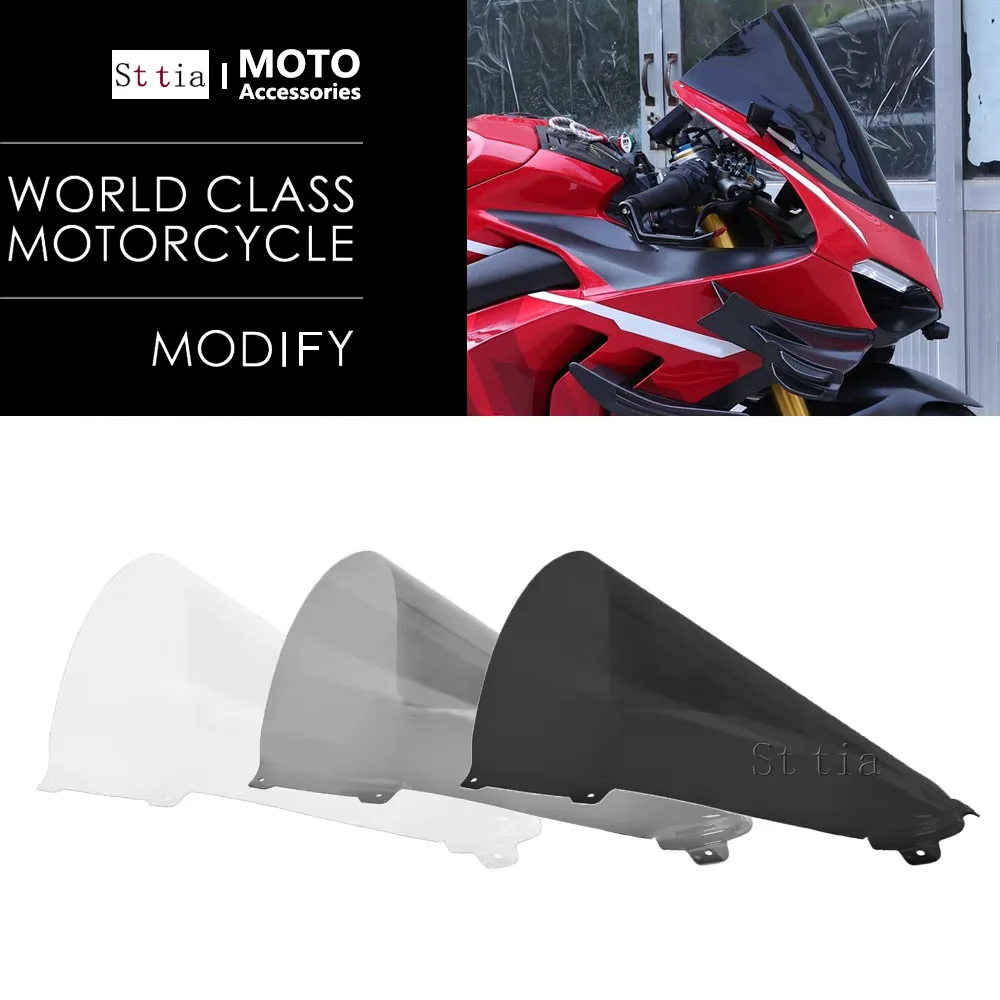 Motorcycle Double Bubble Windshield Deflector Protector Wind Screen For Ducati PANIGALE V2 V4 V4S 2018-2024
Motorcycle Double Bubble Windshield Deflector Protector Wind Screen For Ducati PANIGALE V2 V4 V4S 2018-2024