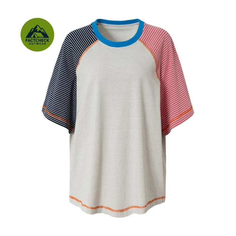 FACTCHECK High Quality EU US Size Two-tone striped raglan short sleevesTShirt
FACTCHECK High Quality EU US Size Two-tone striped raglan short sleevesTShirt