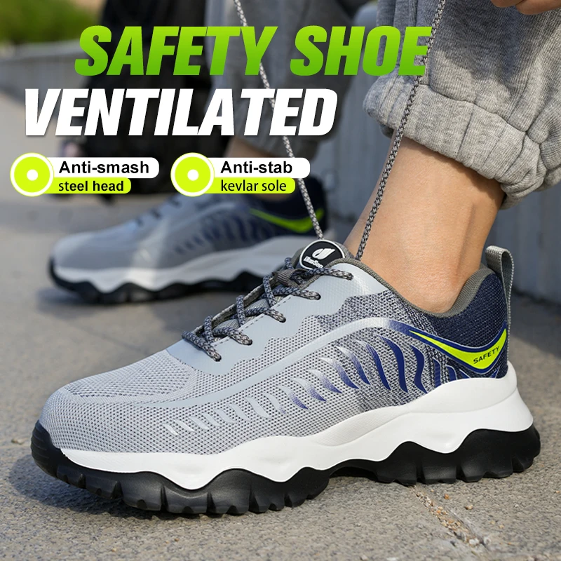Steel Toe Safety Shoes Men, Anti-Puncture Anti-Smash Non Slip Industrial Work Boots Lightweight Trail Running Shoes Outdoor
Steel Toe Safety Shoes Men, Anti-Puncture Anti-Smash Non Slip Industrial Work Boots Lightweight Trail Running Shoes Outdoor