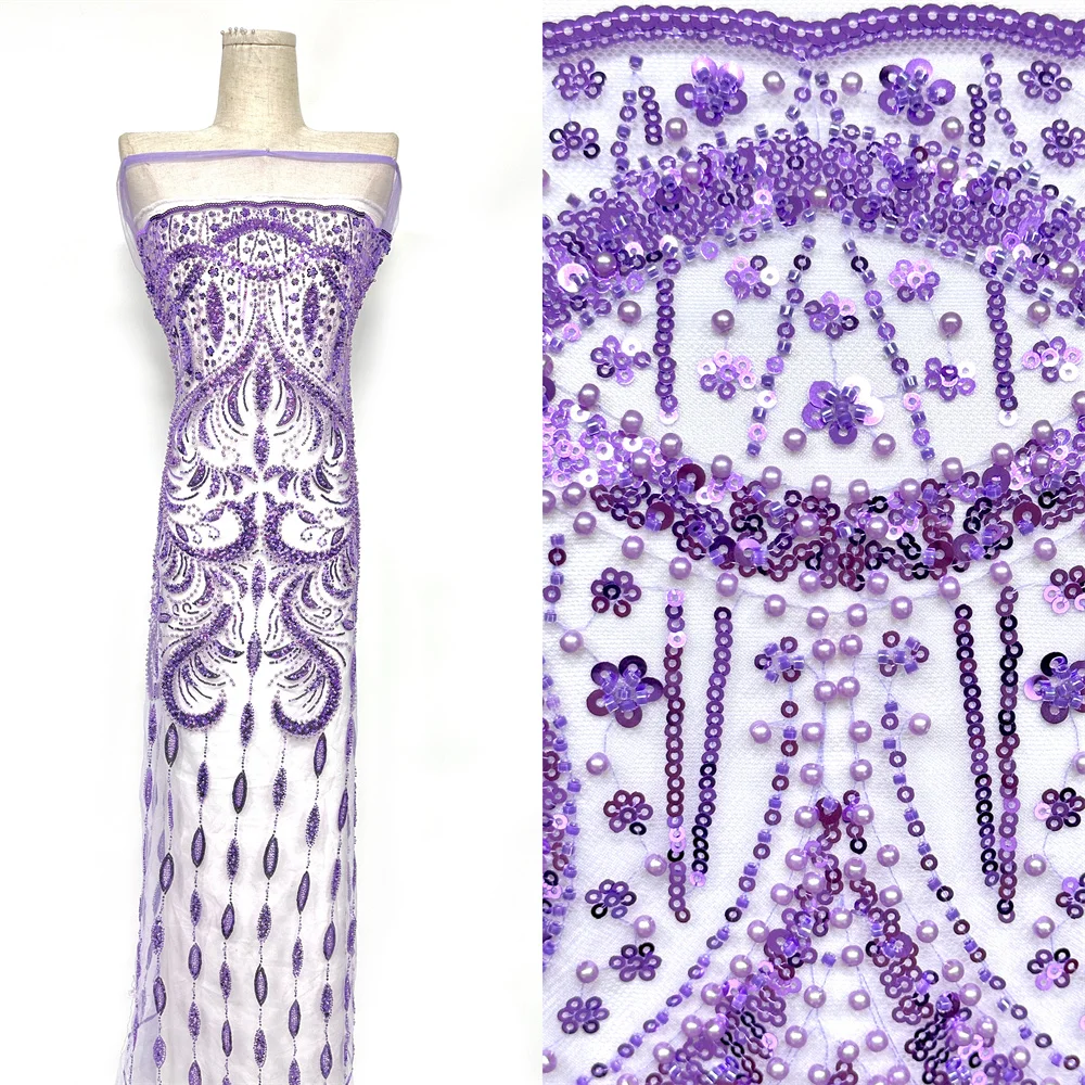 African Sequins Lace Fabric Luxury Embroidery Beaded Mesh Lace 2026 Hot Sale For Wedding Dress And Clothing Women Fabric
African Sequins Lace Fabric Luxury Embroidery Beaded Mesh Lace 2026 Hot Sale For Wedding Dress And Clothing Women Fabric