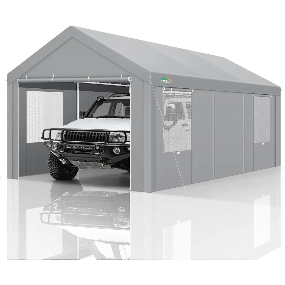 Усиленная переносная палатка для автомобиля 12x20 футов с откидными окнами, съемными боковыми стенками, водонепроницаемая, для легковых автомобилей, лодок, грузовиков, серая
Усиленная переносная палатка для автомобиля 12x20 футов с откидными окнами, съемными боковыми стенками, водонепроницаемая, для легковых автомобилей, лодок, грузовиков, серая