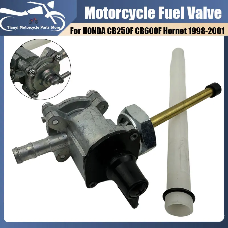 Motorcycle Gas Tank Tap Fuel Petcock Valve Switch For HONDA CB600F Hornet CB250F 1996-2001 Motorcycle Part Replacement
Motorcycle Gas Tank Tap Fuel Petcock Valve Switch For HONDA CB600F Hornet CB250F 1996-2001 Motorcycle Part Replacement