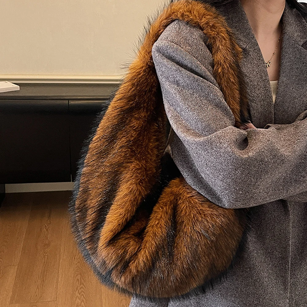 Winter Fluffy Plush Shoulder Bag Half Moon Hobos Faux Fur Bags for Women Handbags Soft Warm Shopper Tote Cloud Dumpling Bag NEW
Winter Fluffy Plush Shoulder Bag Half Moon Hobos Faux Fur Bags for Women Handbags Soft Warm Shopper Tote Cloud Dumpling Bag NEW