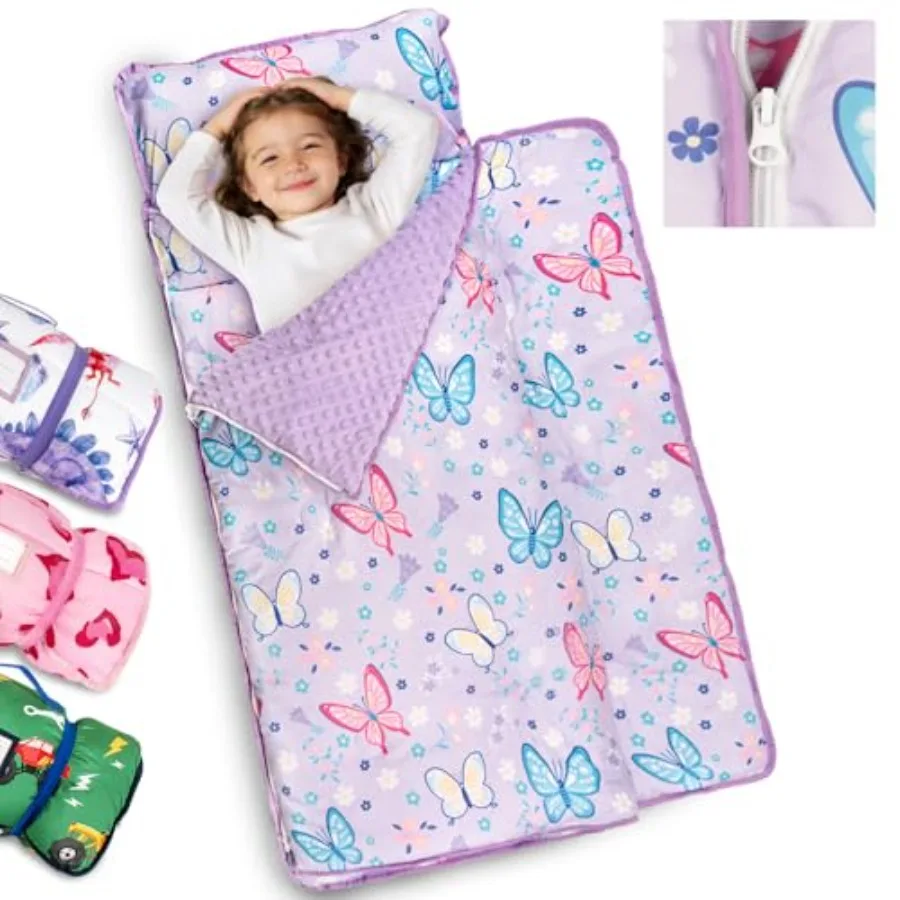 Toddler Nap Mat Extra Large Thickened 55''x35'', Soft Sleeping Bag with Detachable Minky Blanket and Pillow, Portable for Dayca
Toddler Nap Mat Extra Large Thickened 55''x35'', Soft Sleeping Bag with Detachable Minky Blanket and Pillow, Portable for Dayca