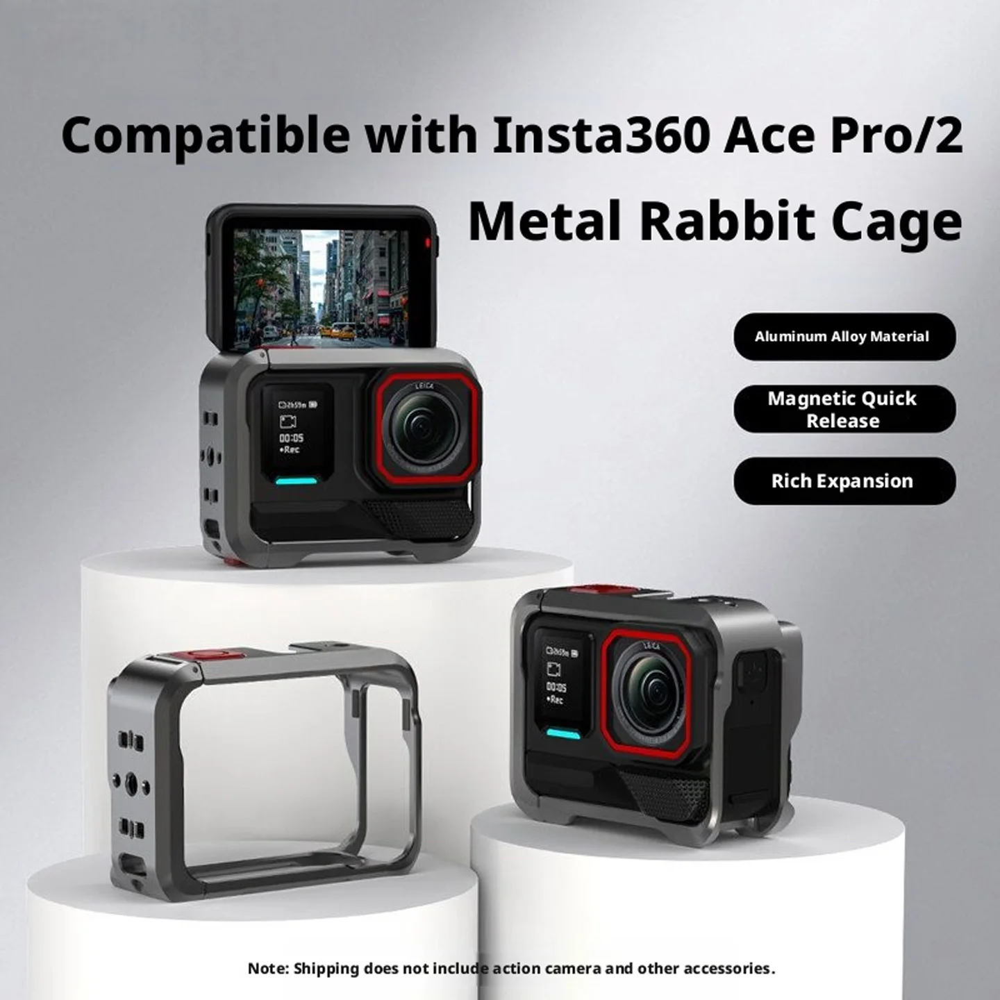 Aluminum Alloy Protective Frame Case for Insta 360 Ace Pro2/Ace Pro/Ace, Quick-Release Metal Cage Protective Frame Housing
Aluminum Alloy Protective Frame Case for Insta 360 Ace Pro2/Ace Pro/Ace, Quick-Release Metal Cage Protective Frame Housing