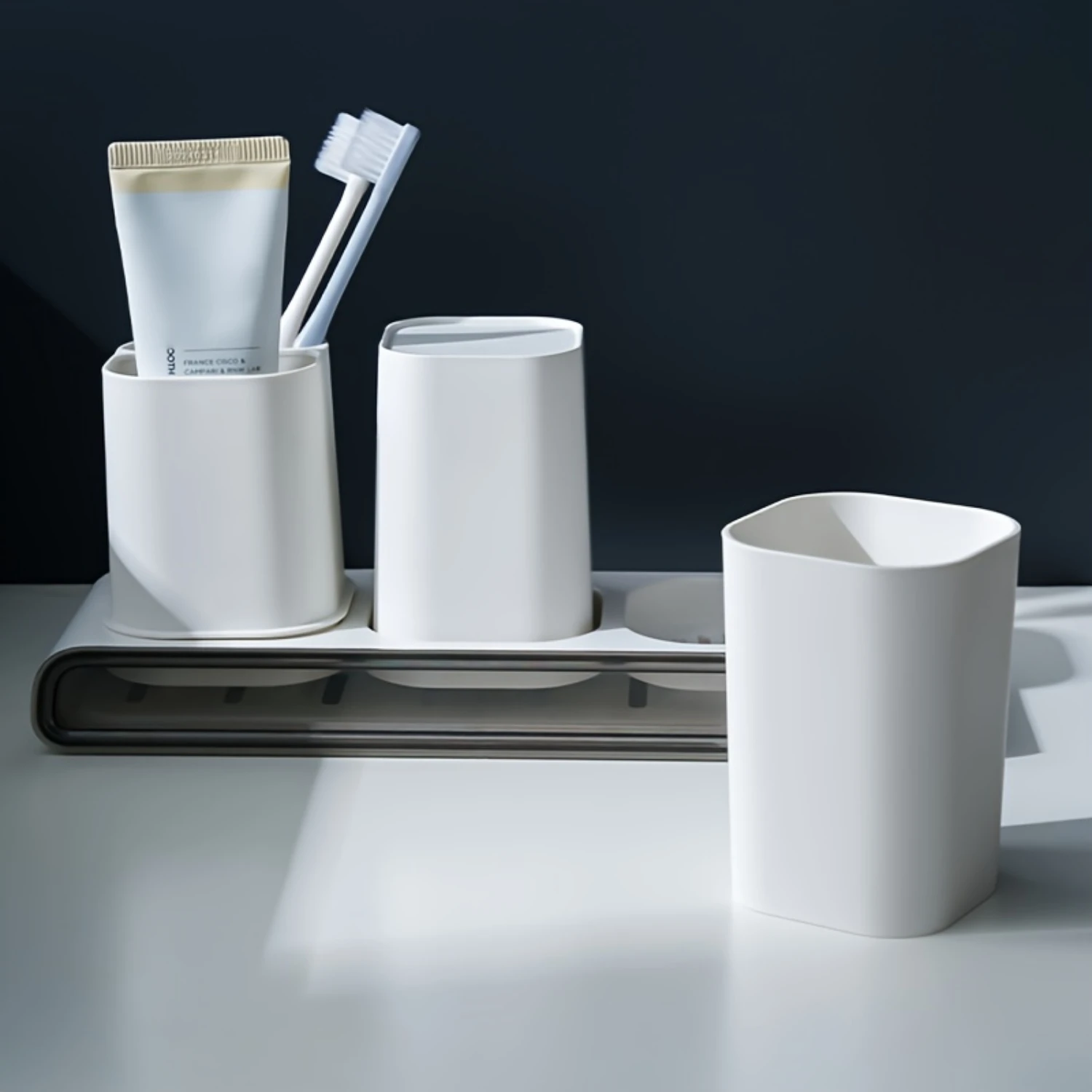 1set Toothbrush Holders For Bathroom, Bathroom Toothpaste Holder With Multi-Functional Toothpaste Slots, Toothbrush Holder With
1set Toothbrush Holders For Bathroom, Bathroom Toothpaste Holder With Multi-Functional Toothpaste Slots, Toothbrush Holder With