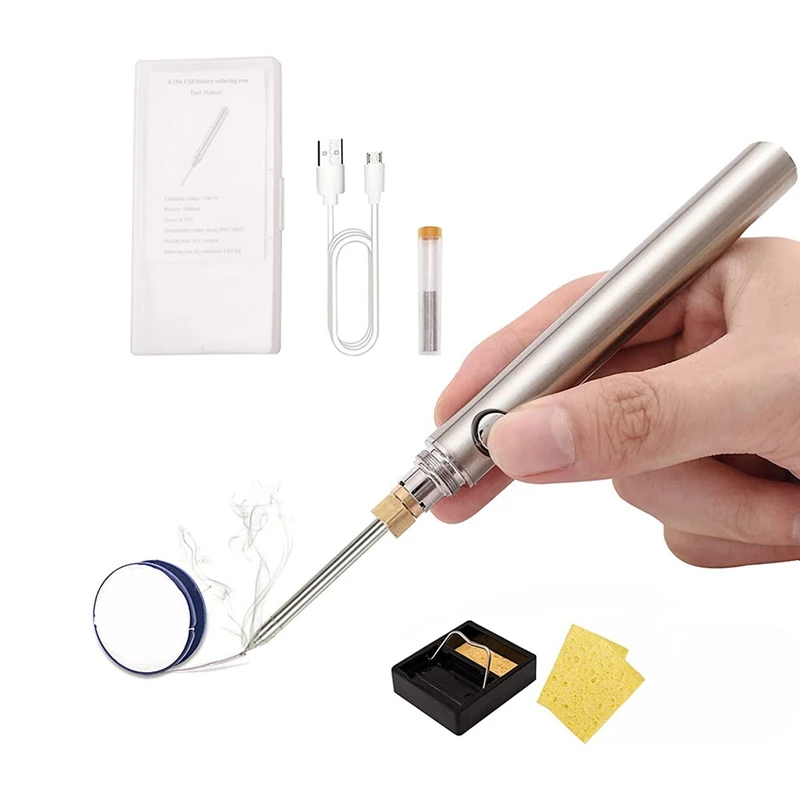 5V 15W USB Soldering Iron 1100Mah USB Soldering Iron Charging Welding Repair Soldering Iron Tool
5V 15W USB Soldering Iron 1100Mah USB Soldering Iron Charging Welding Repair Soldering Iron Tool