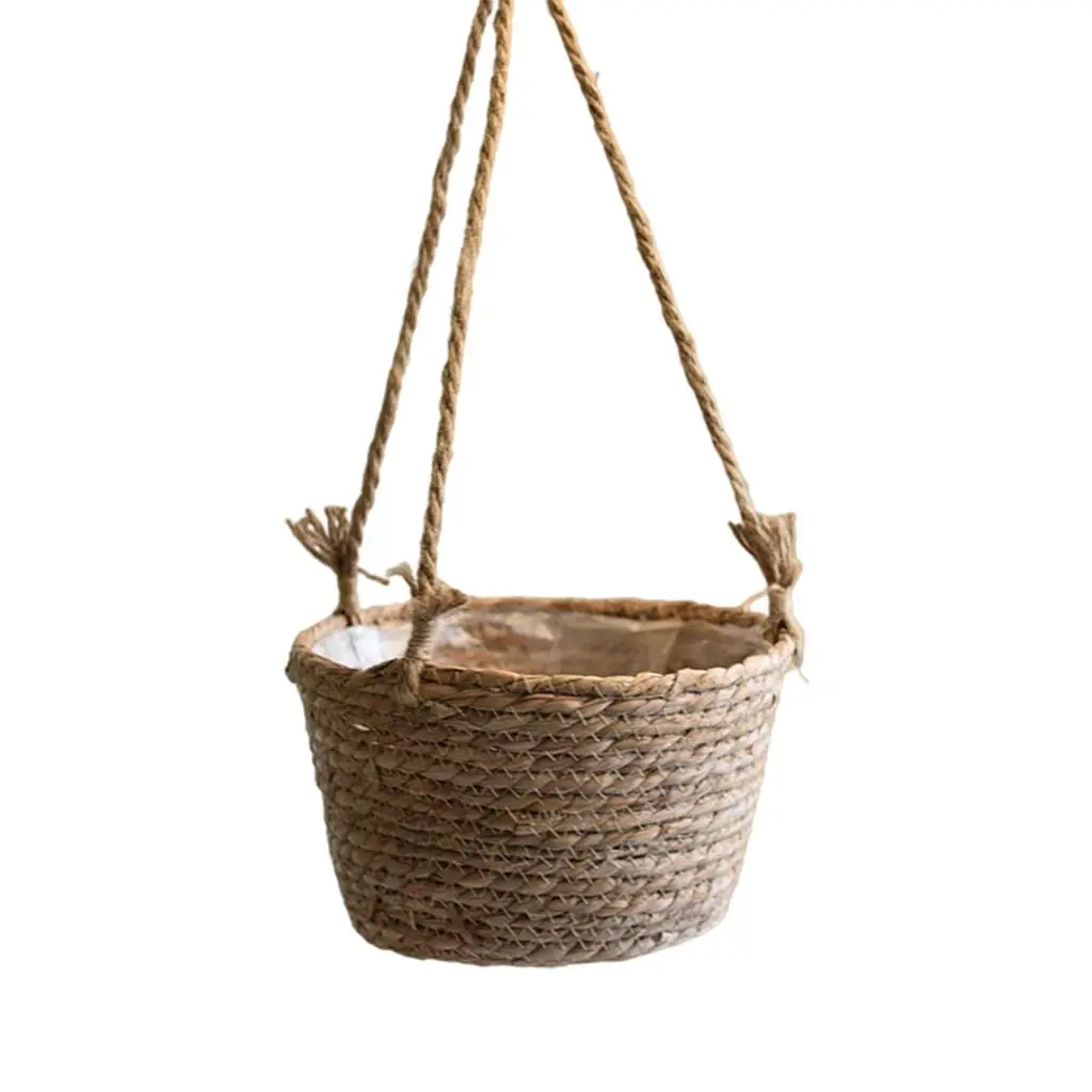 Cattail Hanging Planter Basket Outdoor Flower Pot Household Sundries Storage Multipurpose Basket
Cattail Hanging Planter Basket Outdoor Flower Pot Household Sundries Storage Multipurpose Basket