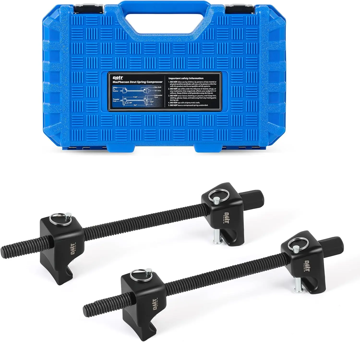 Heavy Duty MacPherson Strut Spring Compressor Set, 10.5" Range, 1/2" Drive & 13/16" Hex, for Cars & Trucks
Heavy Duty MacPherson Strut Spring Compressor Set, 10.5" Range, 1/2" Drive & 13/16" Hex, for Cars & Trucks