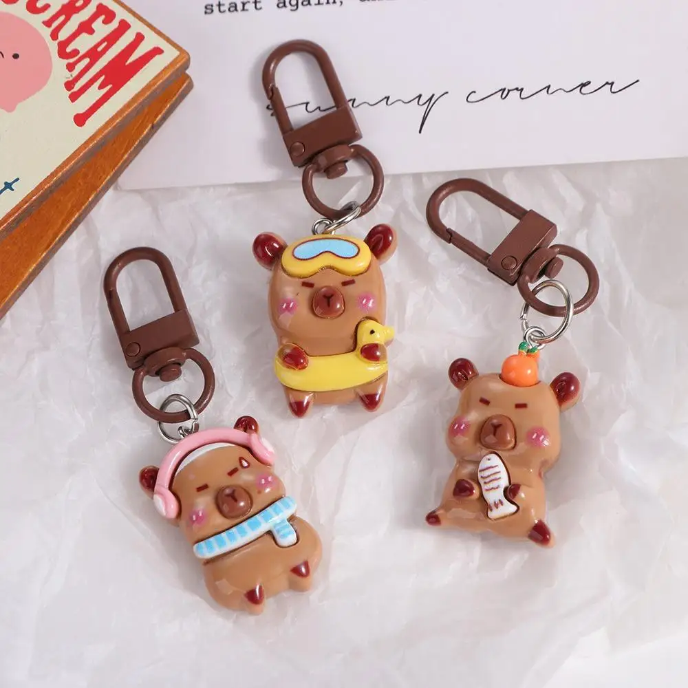 Lovely Animal Capybara Keychain Resin Creative Capibara Bag Hanging Keyring Funny Kapibara Pendant Couple
Lovely Animal Capybara Keychain Resin Creative Capibara Bag Hanging Keyring Funny Kapibara Pendant Couple
