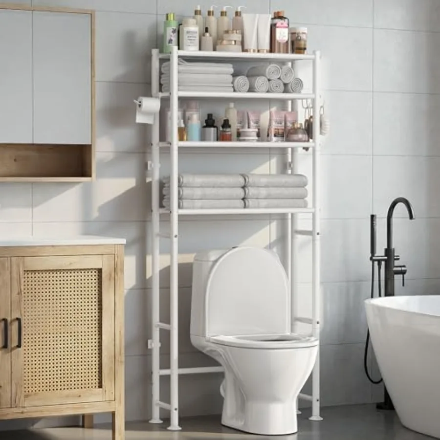 4-Tier Over The Toilet Storage Cabinet Space Saver Over Toilet Bathroom Organizer and Storage Metal Shelves for Bathroom/Living
4-Tier Over The Toilet Storage Cabinet Space Saver Over Toilet Bathroom Organizer and Storage Metal Shelves for Bathroom/Living