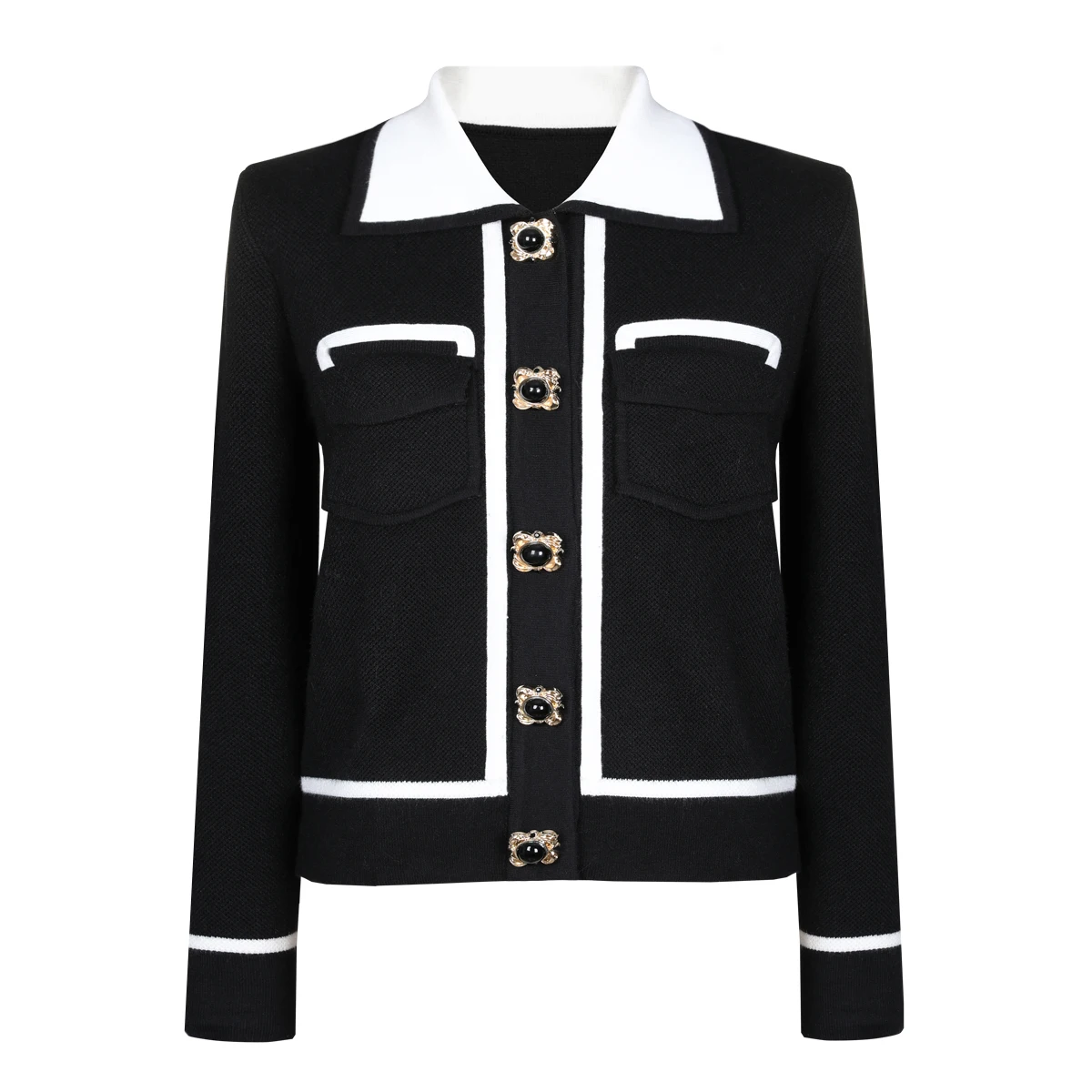 High Quality New Fashionable Elastic Knitted Lapel With Single Row Buttons, Suitable For Casual Wear With Women's Cardigans
High Quality New Fashionable Elastic Knitted Lapel With Single Row Buttons, Suitable For Casual Wear With Women's Cardigans