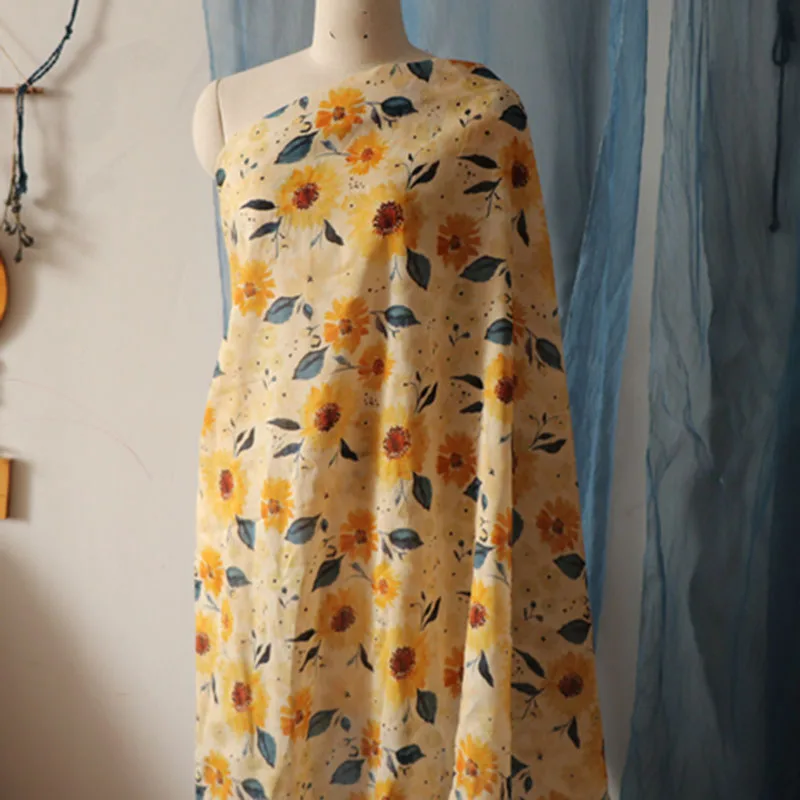 Ткань из рами, 1 ярд, с акварельным принтом «Подсолнух», для юбок, скатертей, штор, сумок, рукоделия
Ткань из рами, 1 ярд, с акварельным принтом «Подсолнух», для юбок, скатертей, штор, сумок, рукоделия