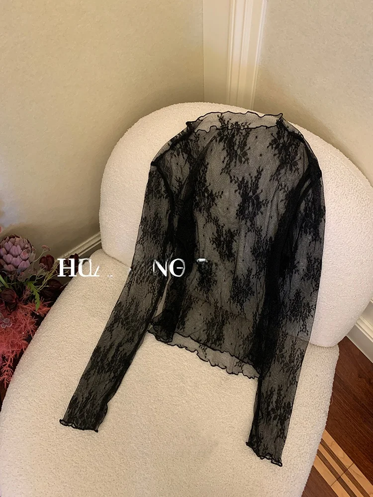 Новинка ранней осени: Нежный корейский кружевной базовый слой с круглым вырезом и длинными рукавами, свободного кроя, из нейлоновой ткани, повседневная нижняя одежда.
Новинка ранней осени: Нежный корейский кружевной базовый слой с круглым вырезом и длинными рукавами, свободного кроя, из нейлоновой ткани, повседневная нижняя одежда.